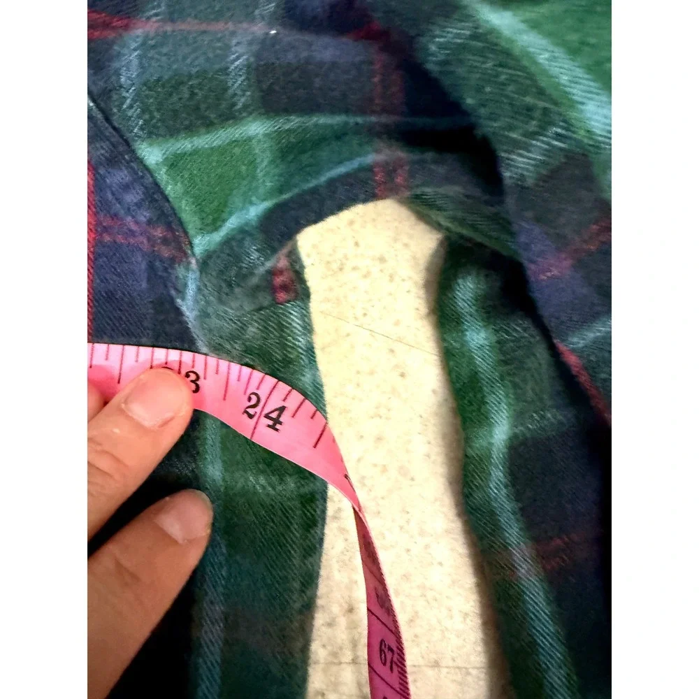 LL Bean Flannel Shirt Mens L Plaid Cotton Long Sleeve Outdoor Workwear Classic - Picture 6 of 8